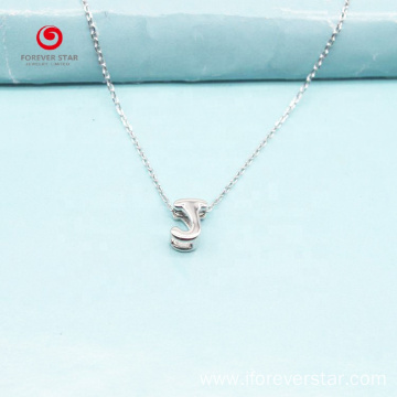 925 Sterling Silver English Alphabet DIY Pendant Necklace